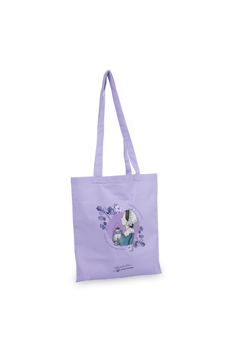 Tote Bag Lavanda Florence Nightingale @elartedecuidar – Edición Enfermería-zoom-
