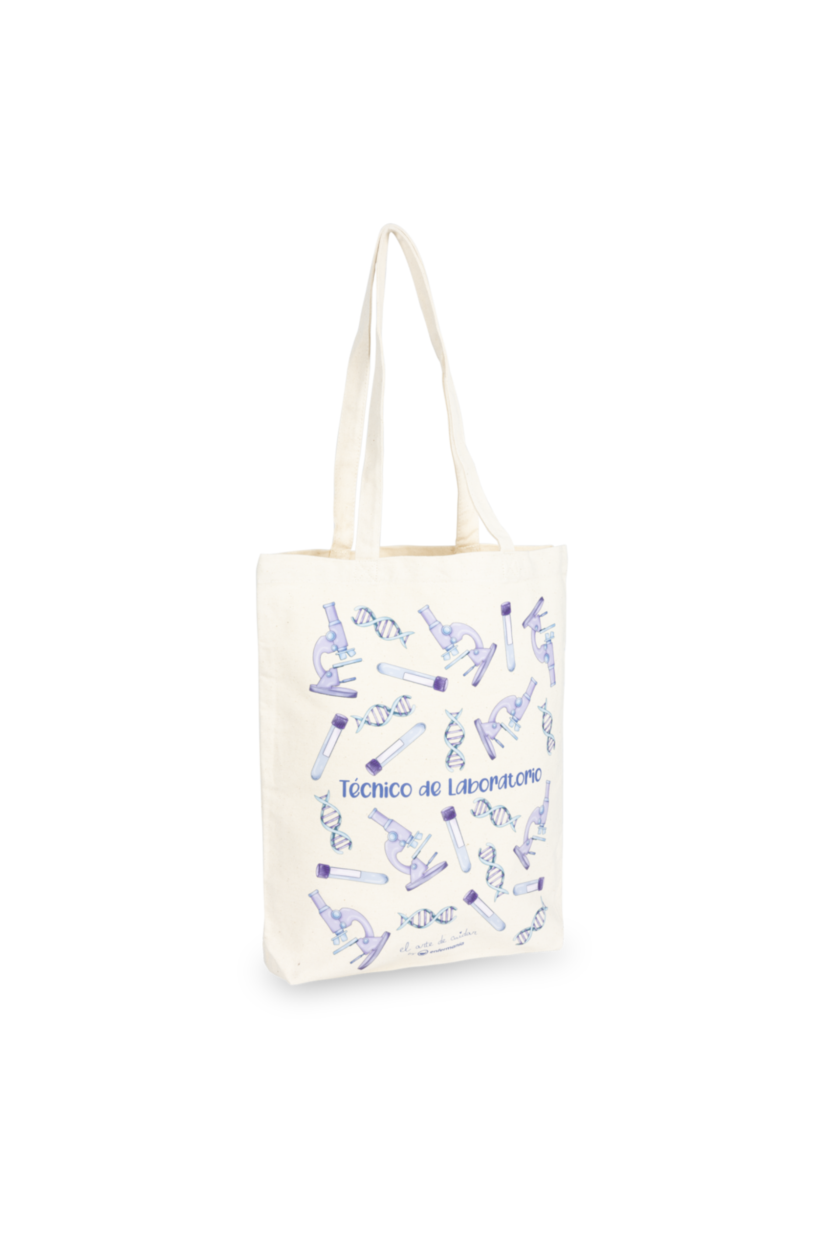Bolsa Tote algodón natural - Técnico de laboratorio @elartedecuidar