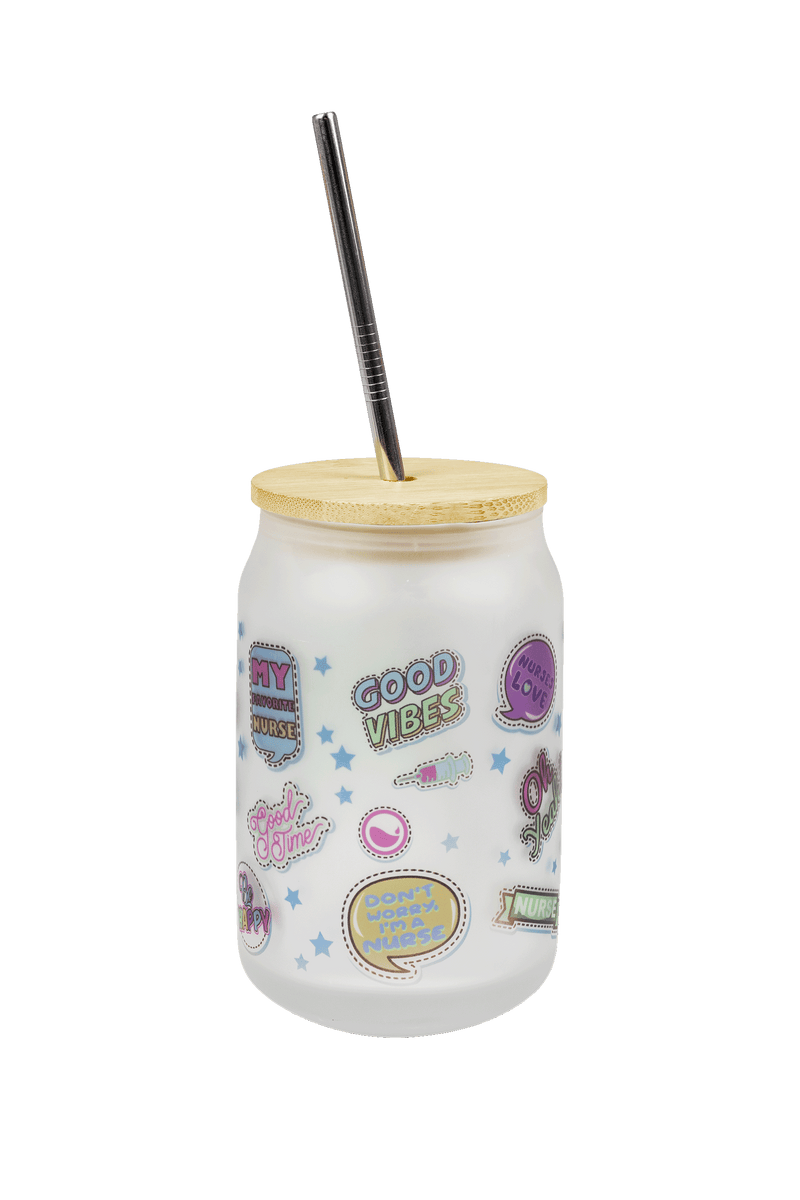 Vaso Personalizable Con Tapa y Cañita – Stickers Collection-zoom-