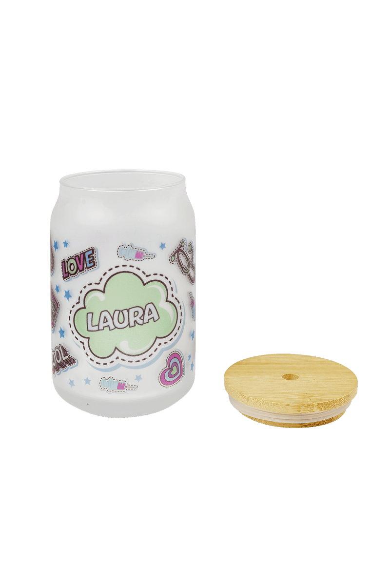 Vaso Personalizable Con Tapa y Cañita – Stickers Collection-zoom-