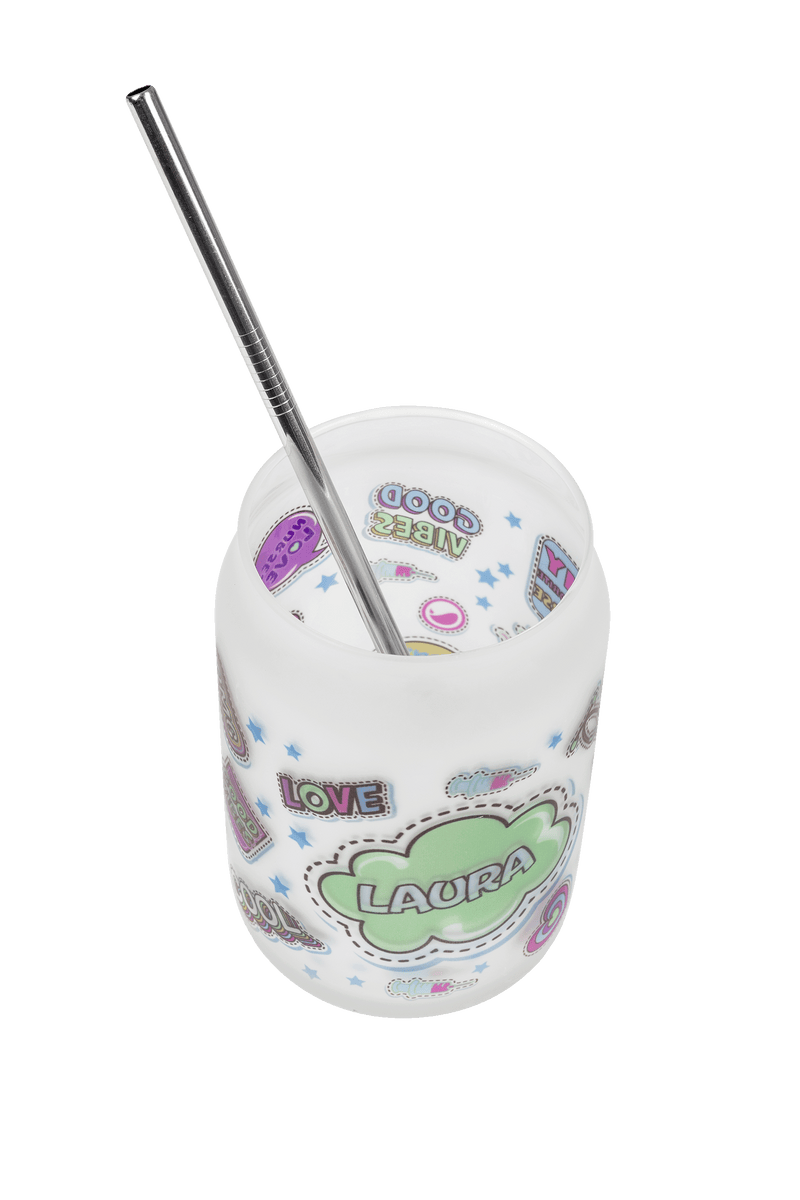 Vaso Personalizable Con Tapa y Cañita – Stickers Collection-zoom-