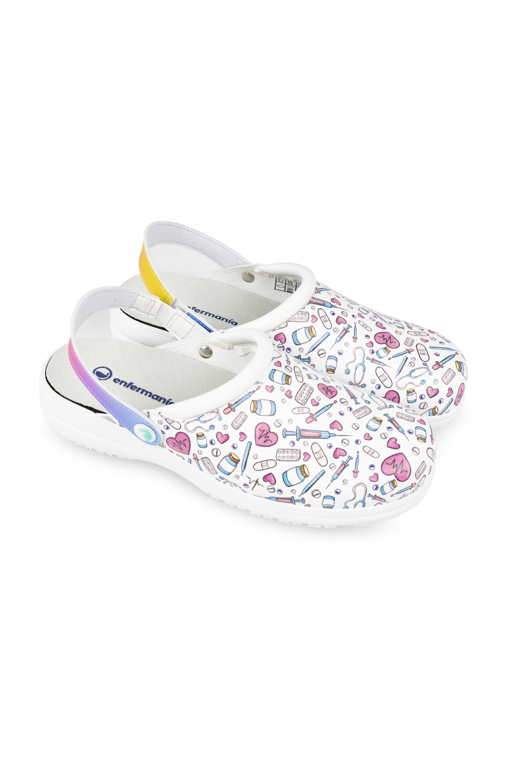 Zueco sanitario piel vegana - Colorful-1
