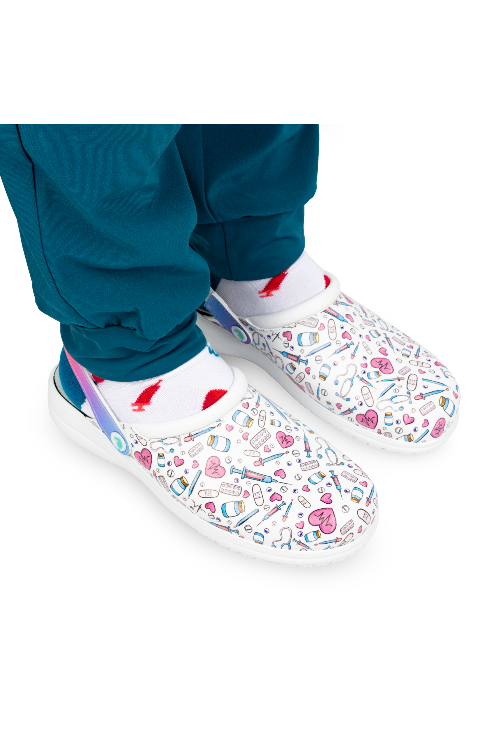 Zueco sanitario piel vegana - Colorful-zoom-3