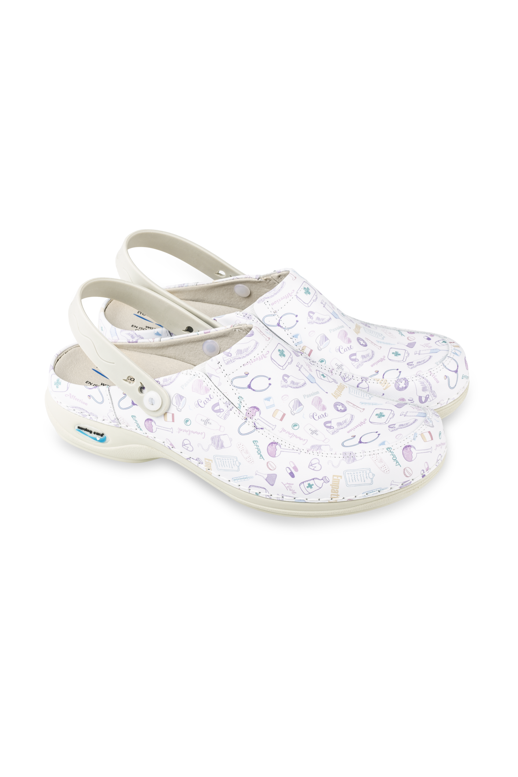 Leather printed sanitary clog - Care Collection