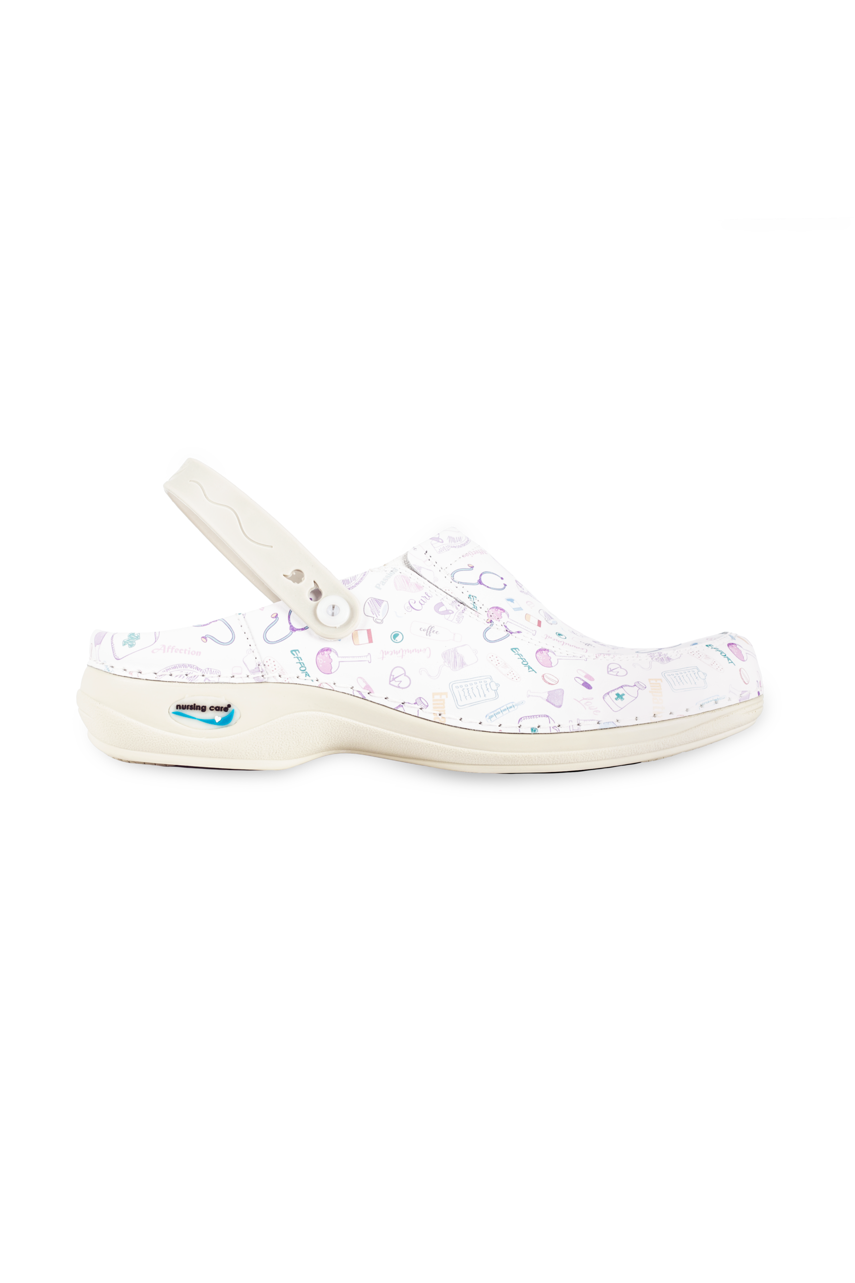Leather printed sanitary clog - Care Collection