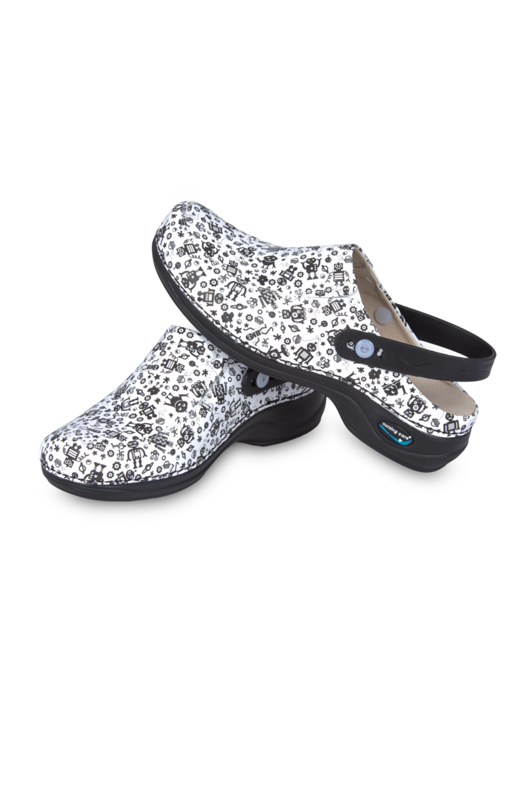 Zueco Piel estampado Lavable - Robots-3